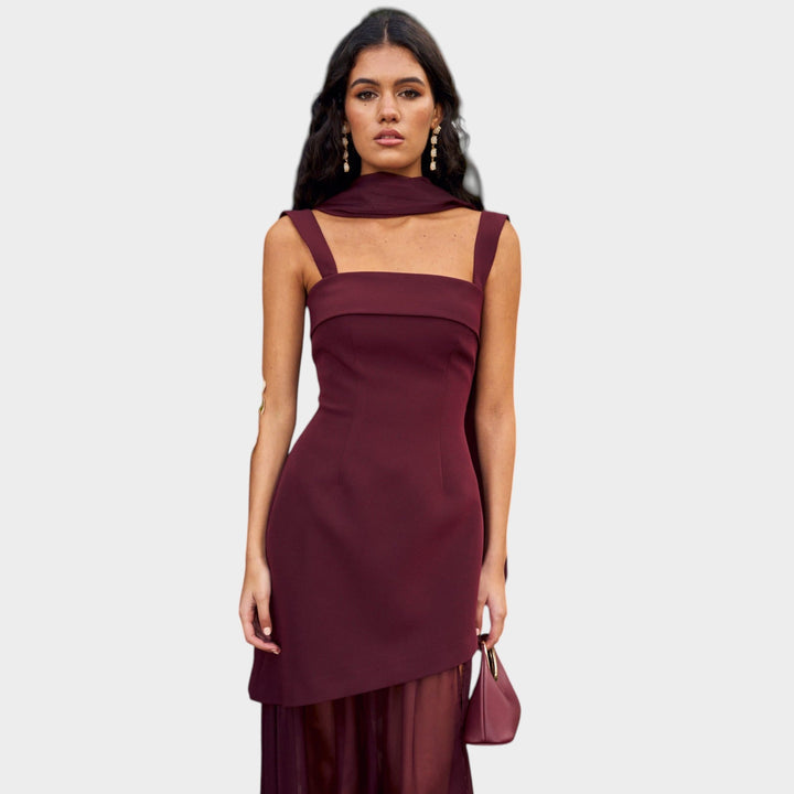 Amber – Bordo elegantna haljina