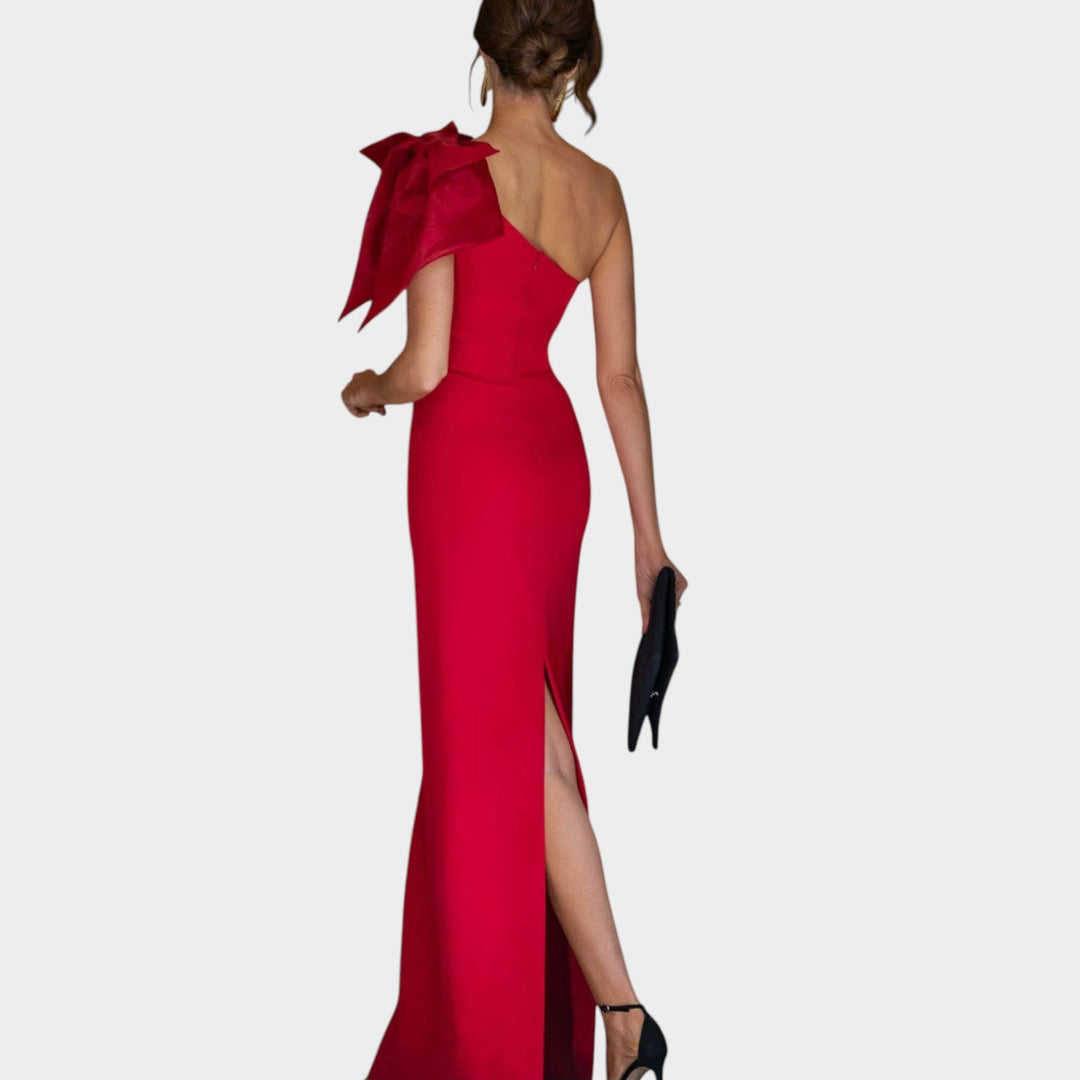 Valentina – Duga crvena elegantna haljina