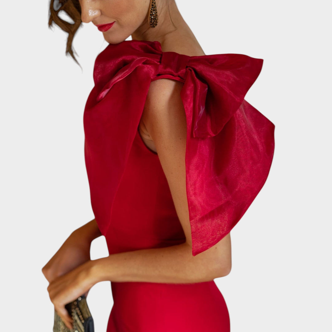 Valentina – Duga crvena elegantna haljina